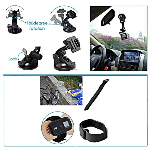 42 in Sports Camera Accessories Set Action Stick Kit Compatible Selfie - 第 6/12 張圖片