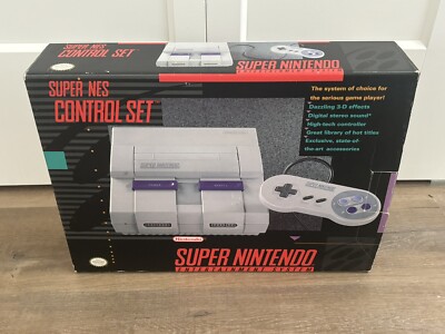 Super Nintendo Snes Control Set Console Edition, Complete in Box (Cib ...