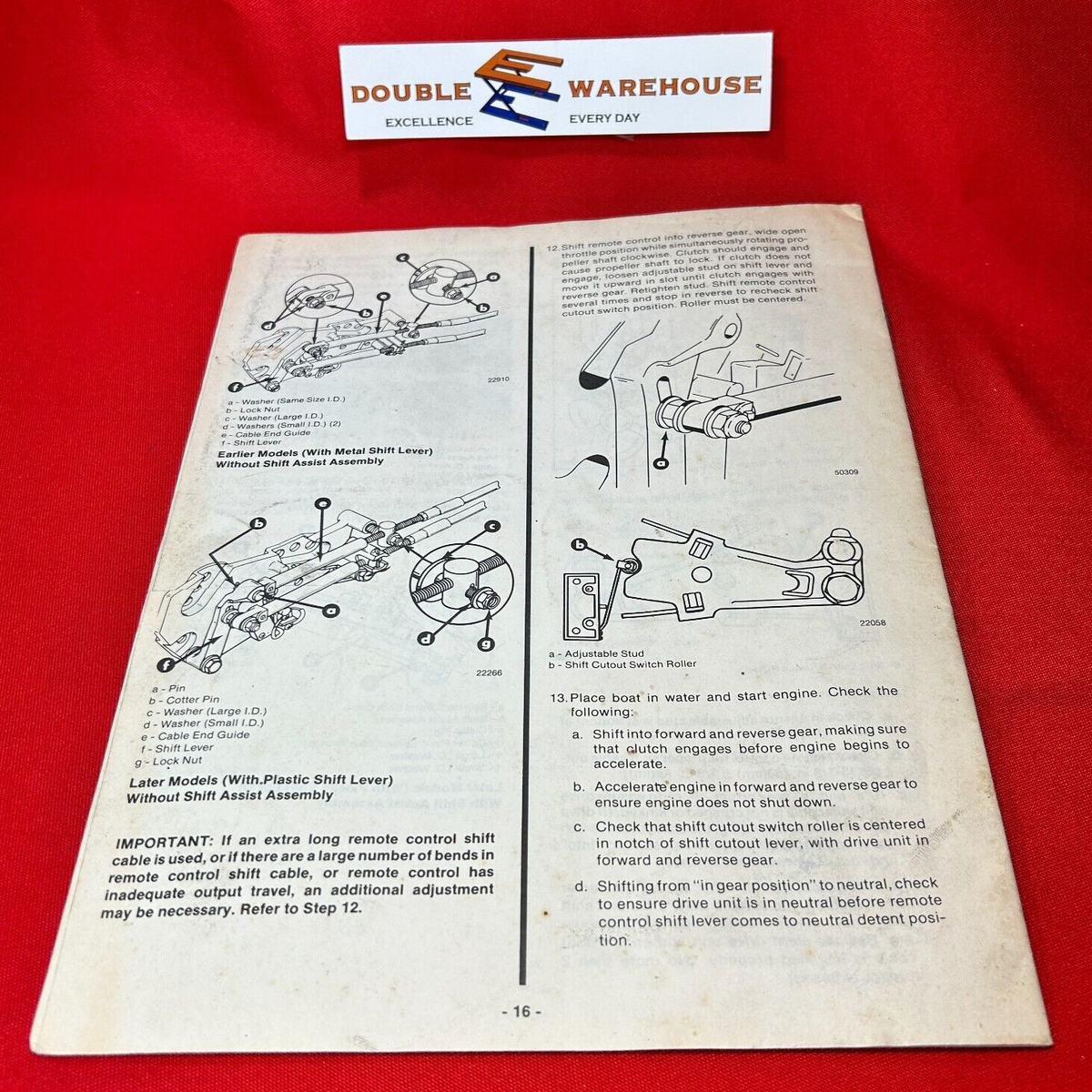 Quicksilver 19543A2 Shift Cable Installation Manual 90-814808 | eBay