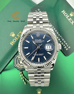 Rolex Datejust Jubelee 126234 MOTIF Dial NUOVO NEW 2023 Card 36mm Originale