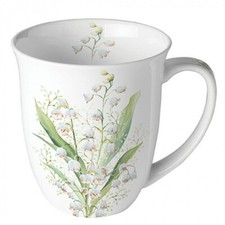 Tasse, Porzellantasse LILY OF THE VALLEY  /  MAIGLÖCKCHEN  0,4l Ambiente