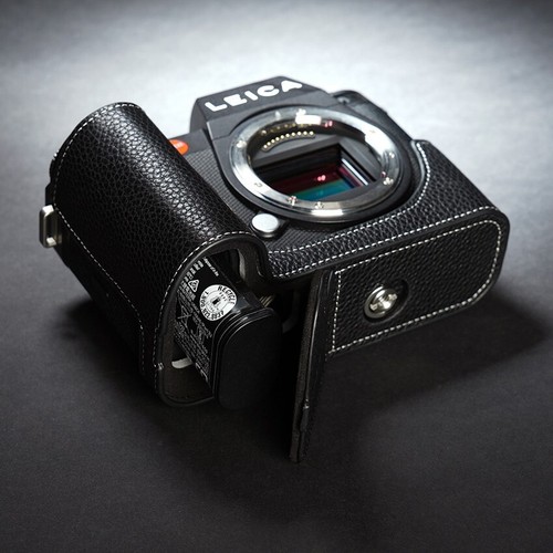 Funda protectora de media cámara de cuero genuino hecha a mano para Leica SL SL2 SL3 - Imagen 13 de 33