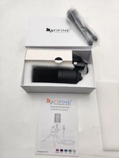 Fifine K669 Black USB Microphone With Volume Dial For Streaming, Vocal Recording