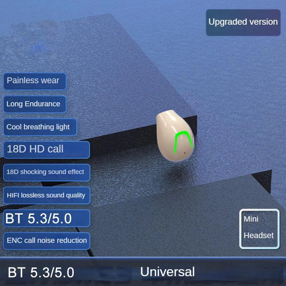 Mini Auriculares Invisibles Mini Auriculares Bluetooth 5.0 Auriculares4~ ο~ гю ✨, | A8S2 - Imagen 2 de 4