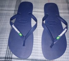 Havaianas flip flops 11/12 mens Brazil Blue Used