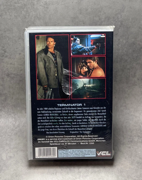 Terminator 1 - Arnold Schwarzenegger - VHS Videokassette - Neu - Rarität - Bild 2 von 2
