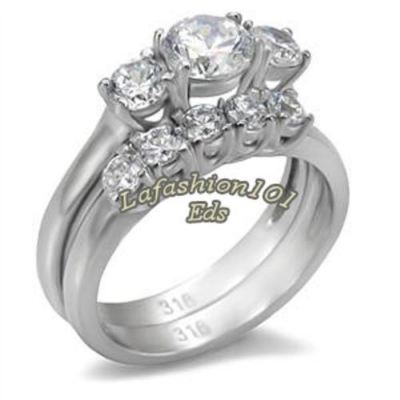 3 CT Princess Cut Lab-Created Diamond Womens Wedding Ring 14K Yellow