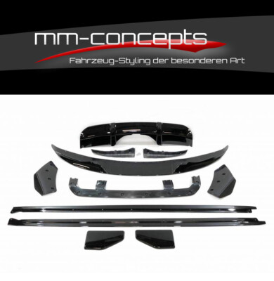 Bodykit SCHWARZ für BMW X5 M-Paket Spoilerlippe Diffusor Schweller Performance