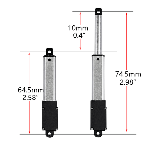 Mini Micro Electric Linear Actuator Stroke 1.2" 2" 3" 4" 12V High Speed 6"/sec - Picture 36 of 44