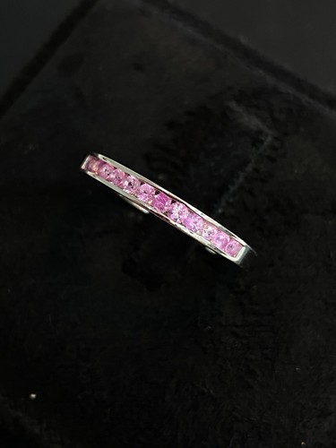 NATURAL PINK SAPPHIRE SET STERLING SILVER 925 RING EARRING PENDENTS - 第 9/14 張圖片