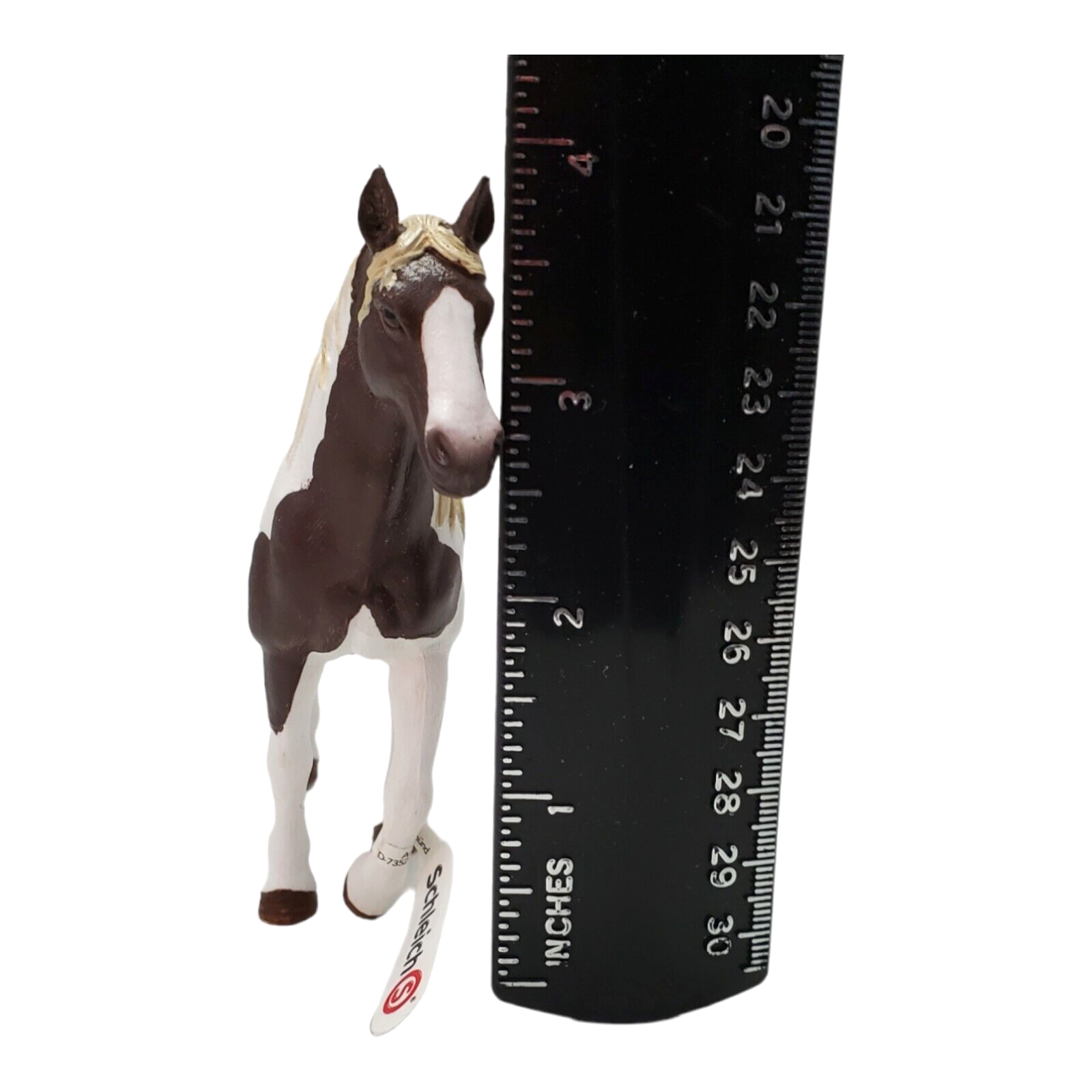 Figurine Schleich 13830 - Jument Pinto, Série Ferme, Modèle Retiré, Reproduction Animalière Neuve