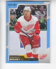 20/21 OPC Detroit Red Wings Madison Bowey Blue Border card #72