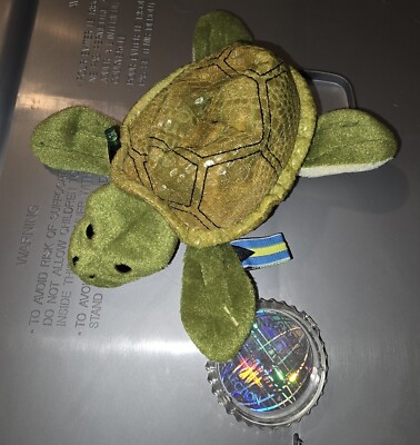 Vintage COCA COLA International BEANIE BABIES Plush Sea Turtle New