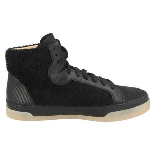Mujer Clarks Negro Combinación de Cuero Botines: Hidi Neblina - Imagen 4 de 9