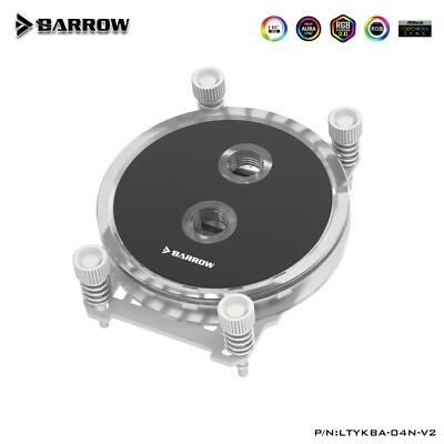 Barrow CPU Water Block Copper for AMD RYZEN 3 5 7 9 AM4 AM5 LTYKBA-04N-V2 White
