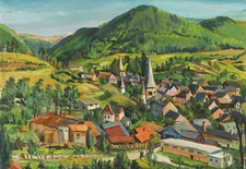 LOÏS MAILOU JONES : Arreau, Hautes-Pyrénées : 1949 : Archival Quality Art Print