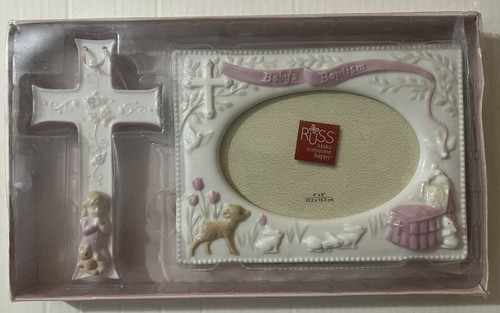 Personalised Christening Gift Cross Picture Frame By Spoken Gifts LTD