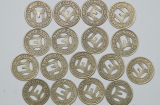 [Lot of 17] Ellwood City Motor Coach Co Ellwood City Pennsylvania Transit Token