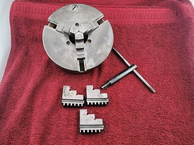 Original ATLAS 3-Jaw 5'' Chuck, 1 1/2'' X 8 TPI,+ Extra Outside Jaws