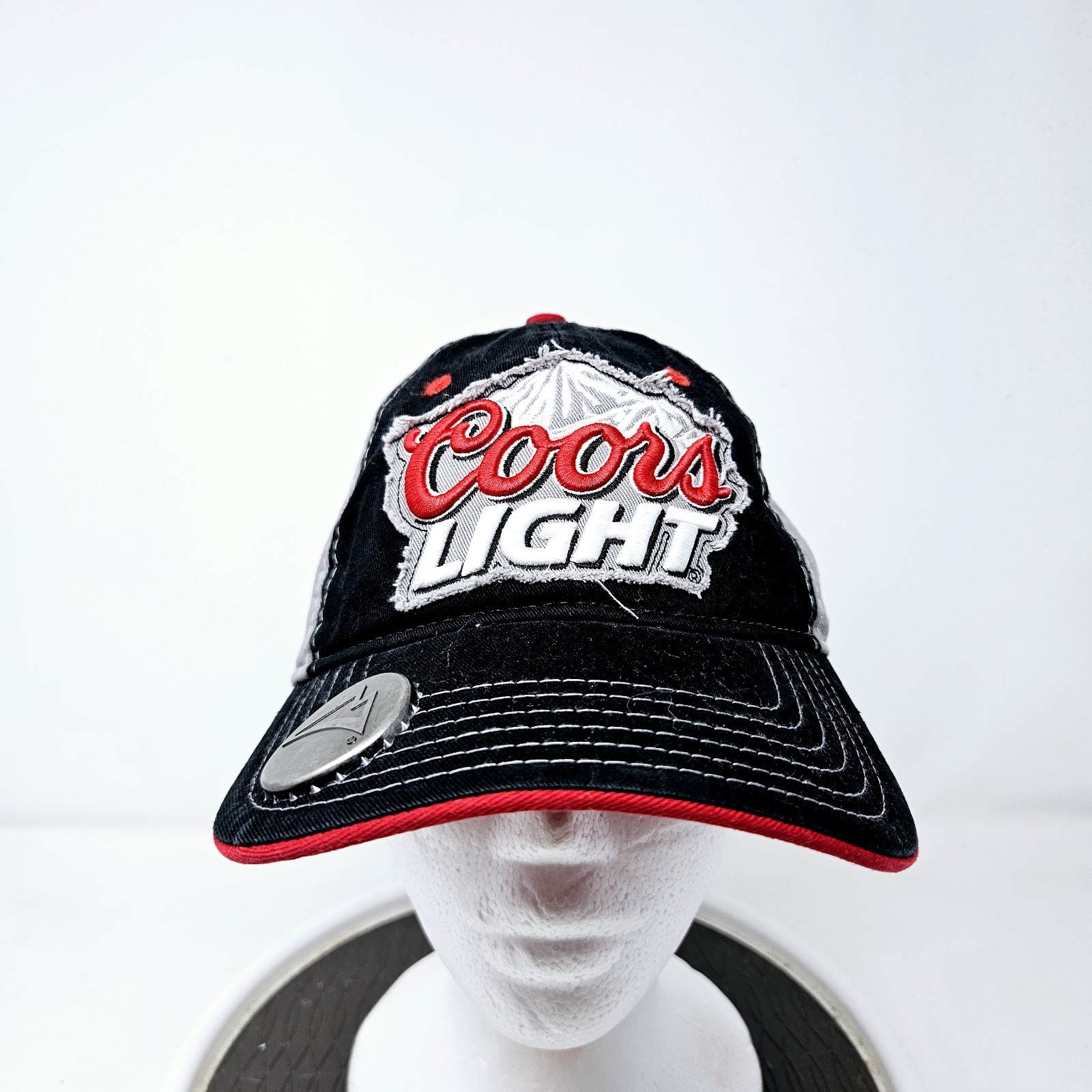 Coors Light Black Gray Bottle Opener Baseball Cap Adjustable Dad Hat