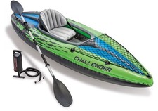 Intex Challenger K1 - 1 Person Inflatable Kayak River & Lakes Paddle & Pump inc 