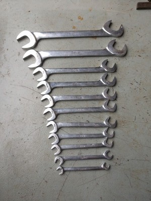 Snap-on LARGE SAE Four Way Angle Open End Wrench lot 3/8''-1-1/2'' VS Models
