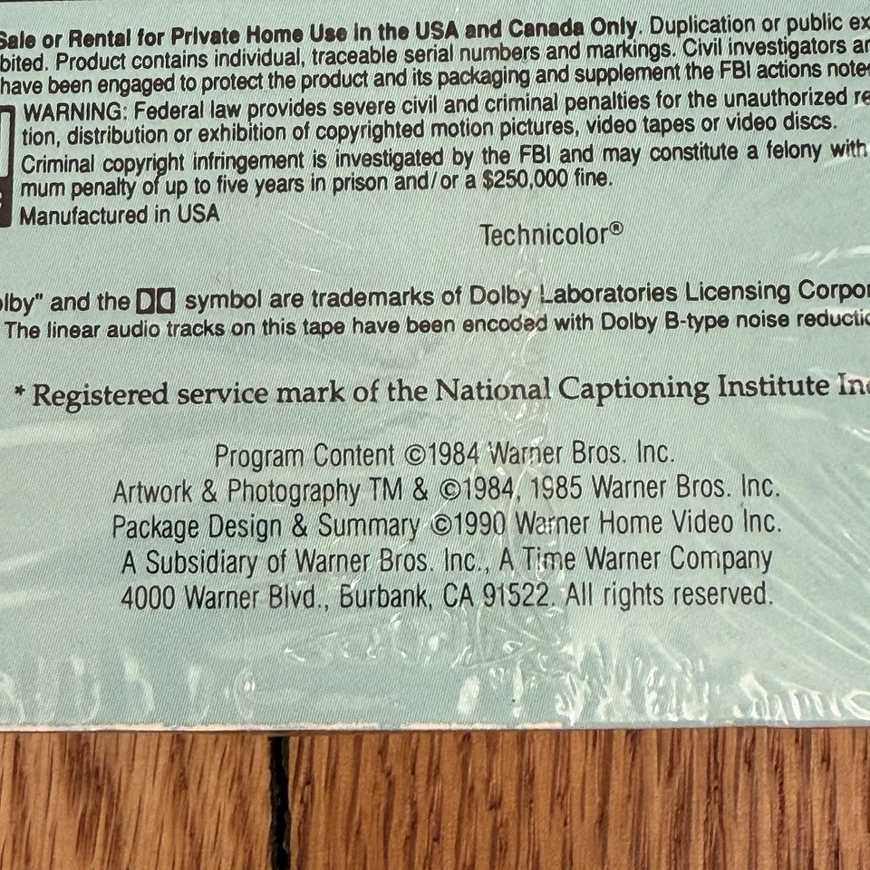 Gremlins VHS 1990 Steven Spielberg 80s Horror Comedy Film Rare SEALED Watermark - Image 3 of 4