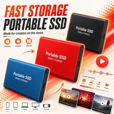 4TB Externe Festplatte Disk Speicher USB 3.0 HDD für PC Laptop Handys