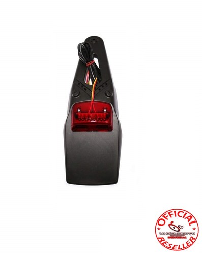 PORTATARGA CON FANALINO A LED MOTO ENDURO CROSS OFF-ROAD OMOLOGATO - Foto 1 di 6