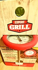 BBQ Dial Meat Thermometer with Soft Grip Silicone Cover Expert Grill 