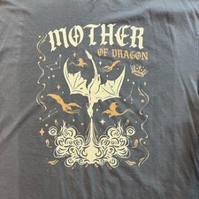 Mother of Dragons Game of Thrones T-Shirt 3XL Unisex Gray Graphic Tee