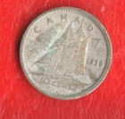 CANADA 10 CENT 1938 SILVER