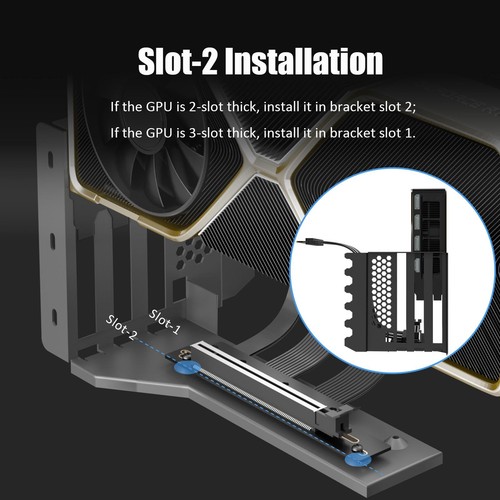 PCIE 5.0 X16 GPU Graphics Extender Card 20CM Riser Cable Mounting Bracket Kit - 第 5/9 張圖片