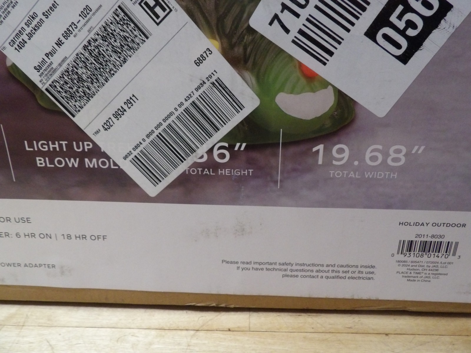 36" Christmas Tree BLOW MOLD Place & Time Jo-Ann NEW In Box Indoor/Outdoor Use