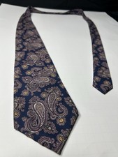 Ferrell Reed Ltd 100% Silk Neck Tie Purple Blue Paisley Made In America
