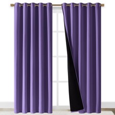 Blackout Curtains 52 W x 95 L Heavy Duty Light Blocking Lilac Purple Pack Total