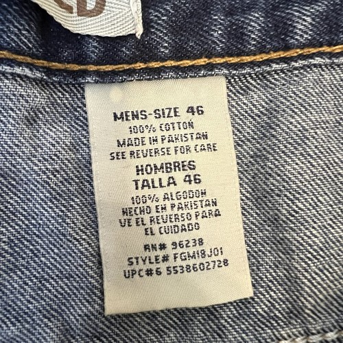 Vintage Faded Glory Mens 46 Relaxed Fit Jorts Jean Shorts Dark Wash Made in USA - Picture 7 of 11