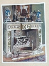 'Wedgwood Neoclassical Chimneypiece with Jasperware Plaques' Print. Lithograph