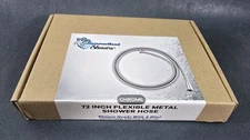 HammerHead Showers 72" Flexible Metal Shower Hose Chrome 304 Stainless Brass Con