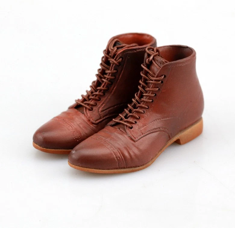 1/6 Hombre Marrón Plástico Zapatos Botas Modelo Ajuste 12 pulgadas HT PH TBL Figura de Acción Cuerpo Foto 2 de 4