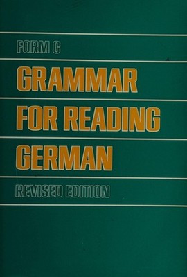 Grammar for Reading German Paperback K. Roald, Finger, Ellis Berg
