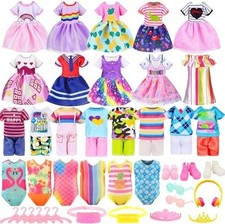 30 Pcs Chelsea Doll Clothes and Accessories Include 4 Tops 4 Pants for Boy Doll