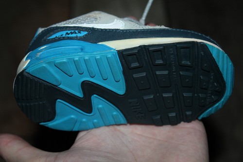 Nike Air Max 90 Kids 408110-083 gray Blue Lace up Sneakers Size 4C Toddler - Picture 11 of 11