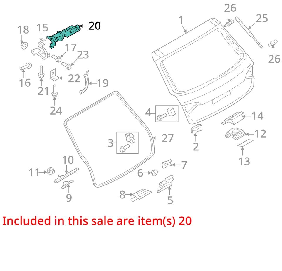 2010-2016 Audi A4 S4 Wagon Allroad Left Tailgate Lift Motor 8K9827852A OEM Used - Image 3 of 4