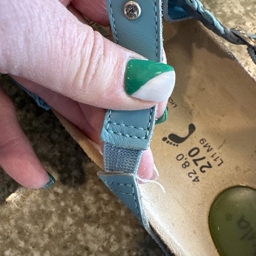 Sandalias Birkenstock Betula con tiras de corcho de cuero con volantes brillantes con estrás 42 - Imagen 9 de 10