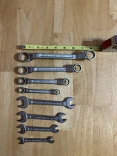 MADE IN USA FORGED STEEL 8 PIECE SET OFFSET BOX END WRENCH 12 Point + Open End