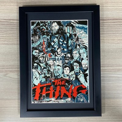 THE THING GERAHMTES FILMPOSTER KUNST: JOHN CARPENTER SCI-FI HORROR