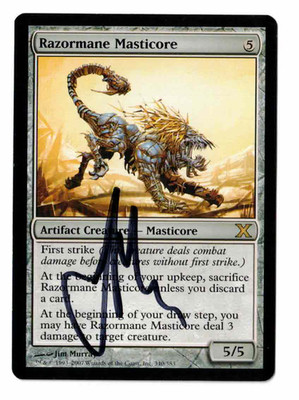 Razormane Masticore 10th Edition signed by artist Jim Murray!