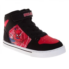 Spider-Man Web Swinging High Top Laced Kid's Sneakers Multi-Color