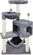 Cat Tree Tower with Cat Condo & Big Hammock Activity Center Large Playing House